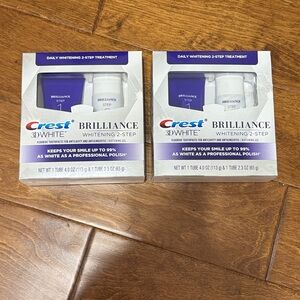 NWT Bundle of Crest 3D White Brilliance Whitening 2-Step Kit